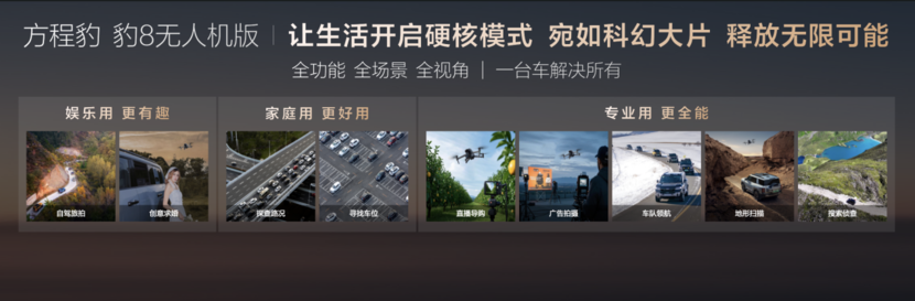 方程豹 豹8无人机版上市，售价39.58～42.38万元